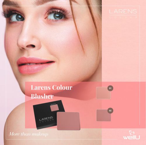 Larens Colour Blusher 02 (8 g) / Matowy prasowany róż - lekka pudrowa formuła nie wysusza skóry