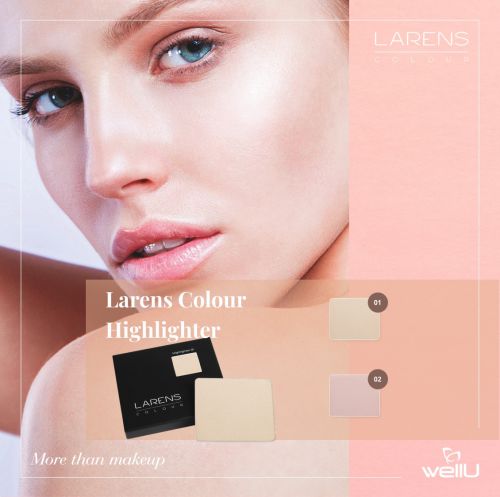 Larens Colour Highlighter 01 (8 g) / Satynowy prasowany rozświetlacz do twarzy i ciała