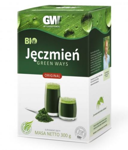 BIO Jęczmień Green Ways 300 g / Sproszkowany sok z bio liści młodego jęczmienia (bez glutenu)