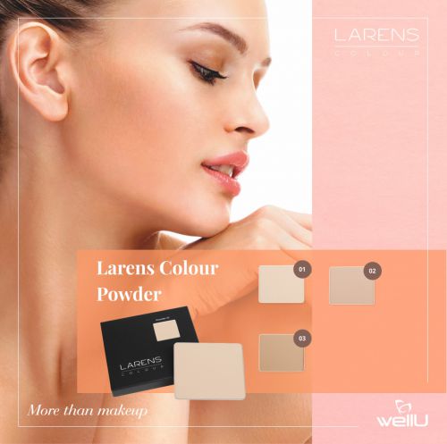 Larens Colour Powder 01 (8 g) / Lekki puder prasowany - satynowe wykończenie makijażu